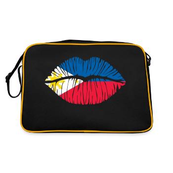 Kuss Philippinen - Retro Tasche - Schwarz/Gold - Hinten
