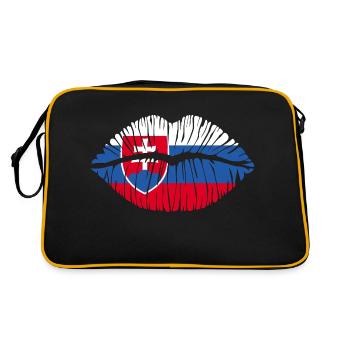 Kuss Slowakei - Retro Tasche - Schwarz/Gold - Hinten