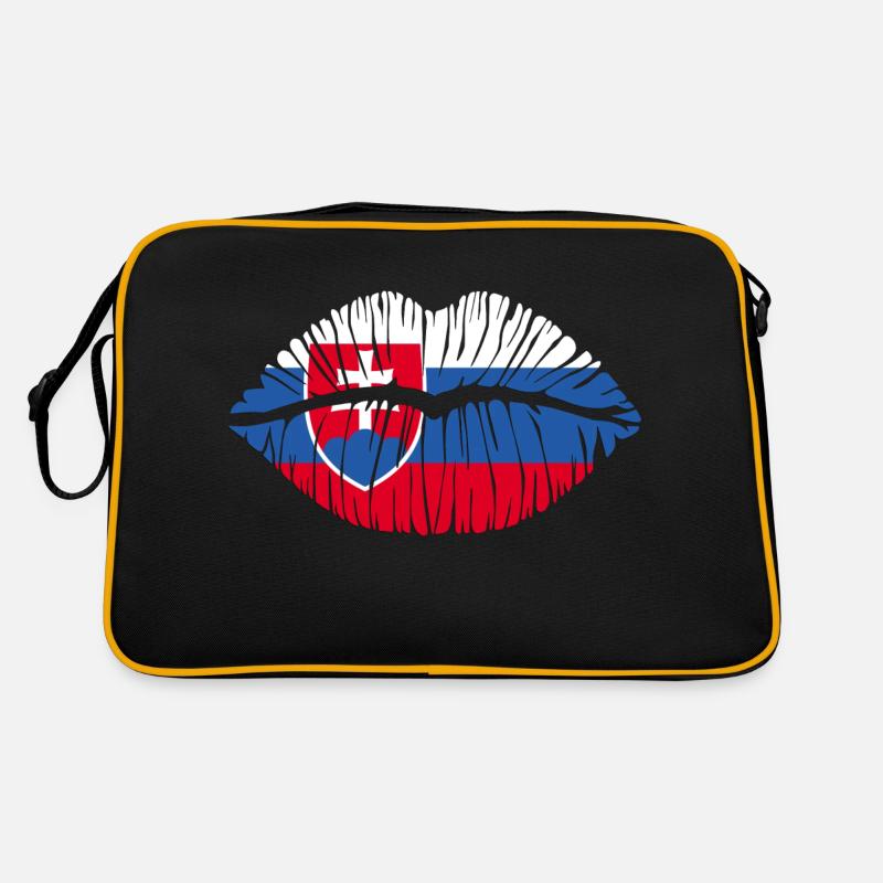 Kuss Slowakei - Retro Tasche - Schwarz/Gold
