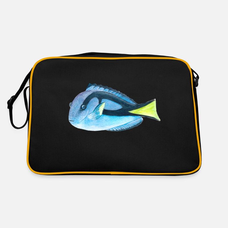 Doktorfisch - Retro Tasche - Schwarz/Gold