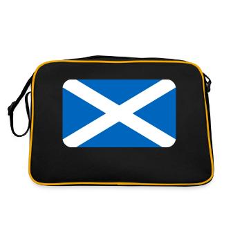 SCOTLAND FLAG round corner 400 dpi - Retro Bag - black/gold - Back