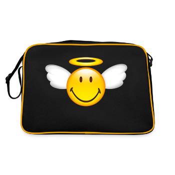 Smiley Glossy Angel - Retro Bag - black/gold - Back