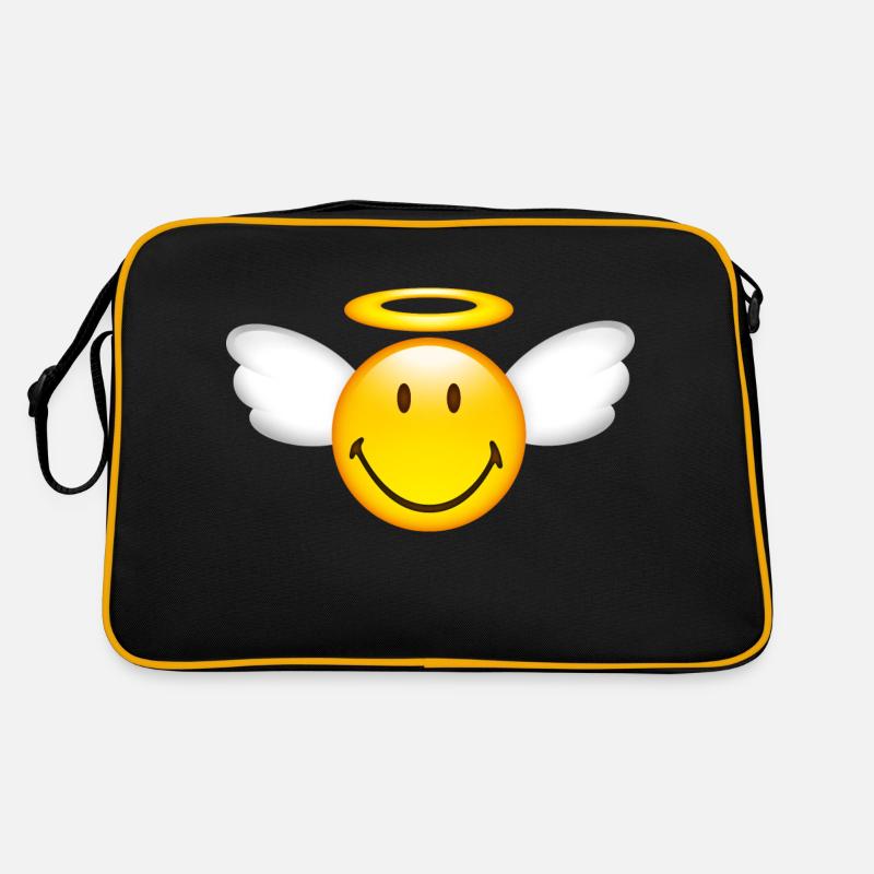 Smiley Glossy Angel - Sac Retro - noir/or