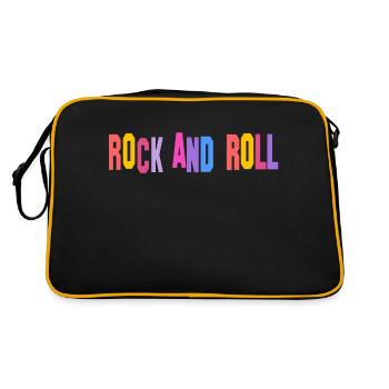 Rock and roll - Retro Bag - black/gold - Back