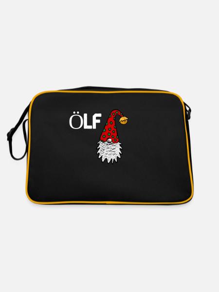 Ölf22 - Retro Tasche - Schwarz/Gold