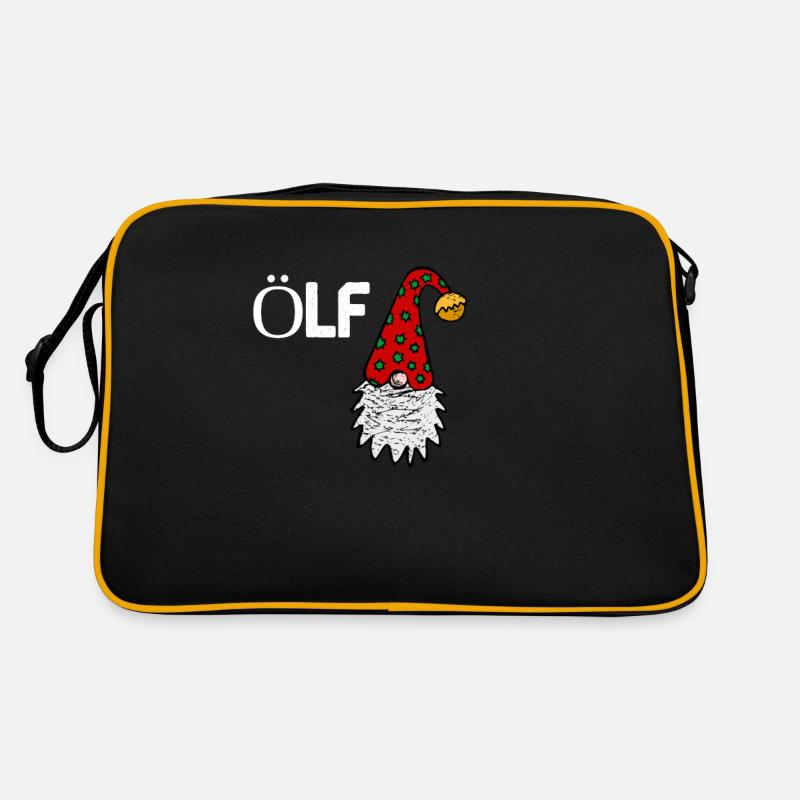 Ölf22 - Retro Tasche - Schwarz/Gold