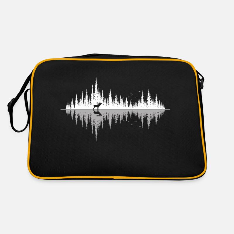 Hirsch - Retro Tasche - Schwarz/Gold