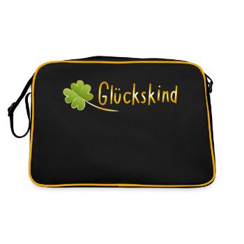 Lucky clover lucky child - Retro Bag - black/gold - Back