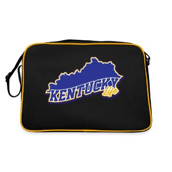 USA Amerika Leben in Kentucky - Retro Tasche - Schwarz/Gold - Hinten