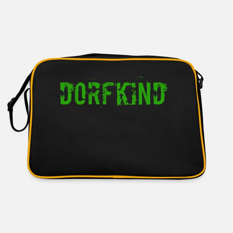Dorfkind design - Retro Tasche - Schwarz/Gold