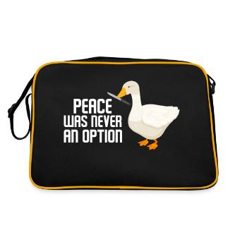 Peace Was Never An Option Goose Game - Sac Retro - noir/or - Dos