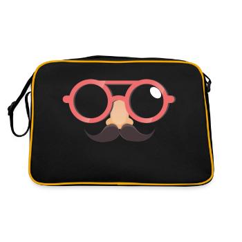 Lunettes et Moustache - Sac Retro - noir/or - Dos