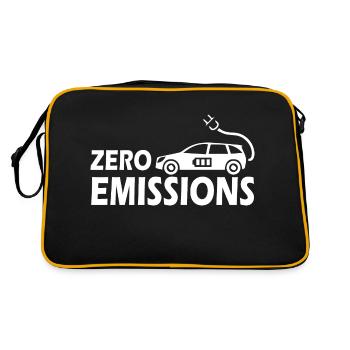 Electric Car E-mobility Hybrid - Retro Bag - black/gold - Back