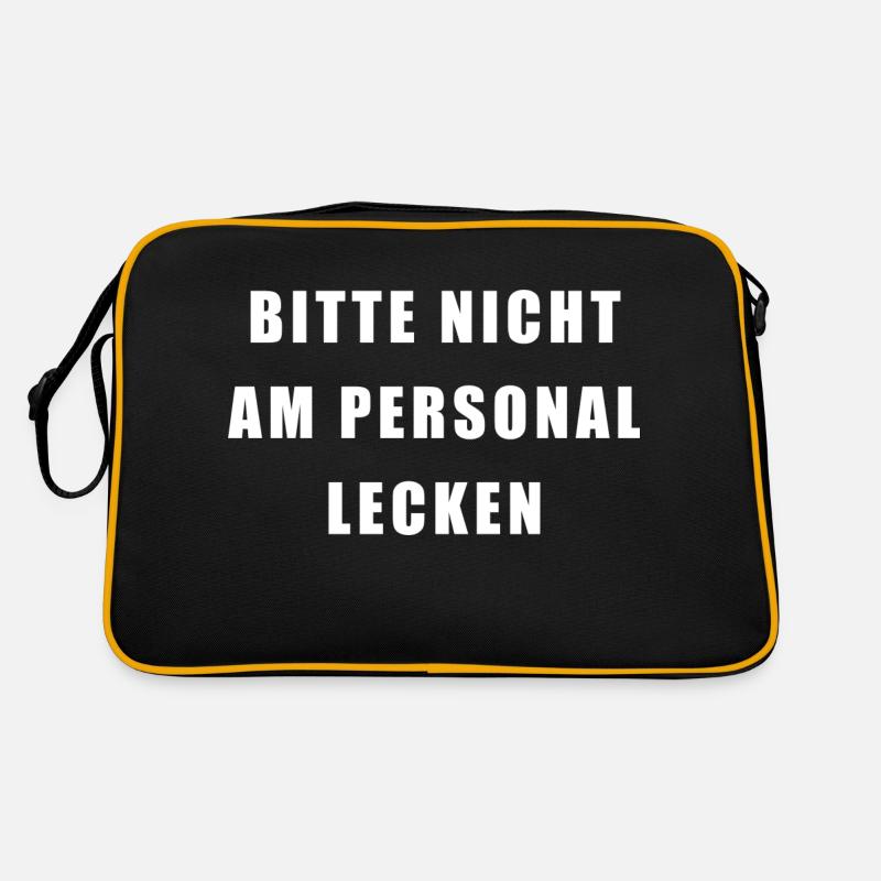 BITTE NICHT AM PERSONAL LECKEN Retro Tasche