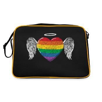 Arc-en-ciel aile LGBT LGBT Gay Pride Vintage - Sac Retro - noir/or - Dos
