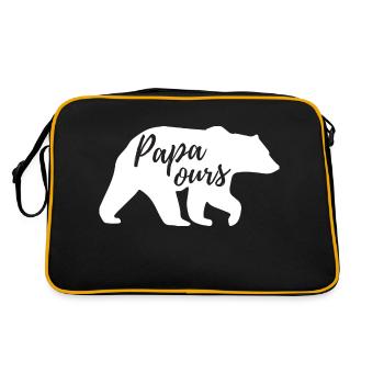 Papa ours - Sac Retro - noir/or - Dos