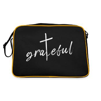 GRATEFUL - Retro Tasche - Schwarz/Gold - Hinten