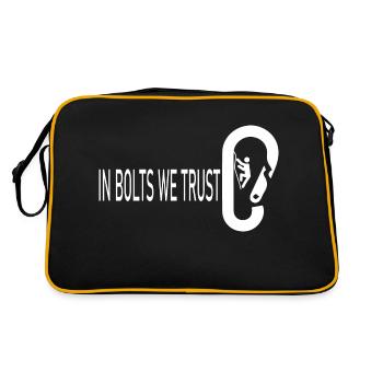 Bouldern Klettern Climbing - Retro Tasche - Schwarz/Gold - Hinten