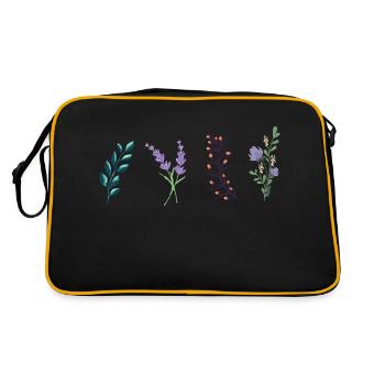 fleurs de printemps idée de cadeau - Sac Retro - noir/or - Dos