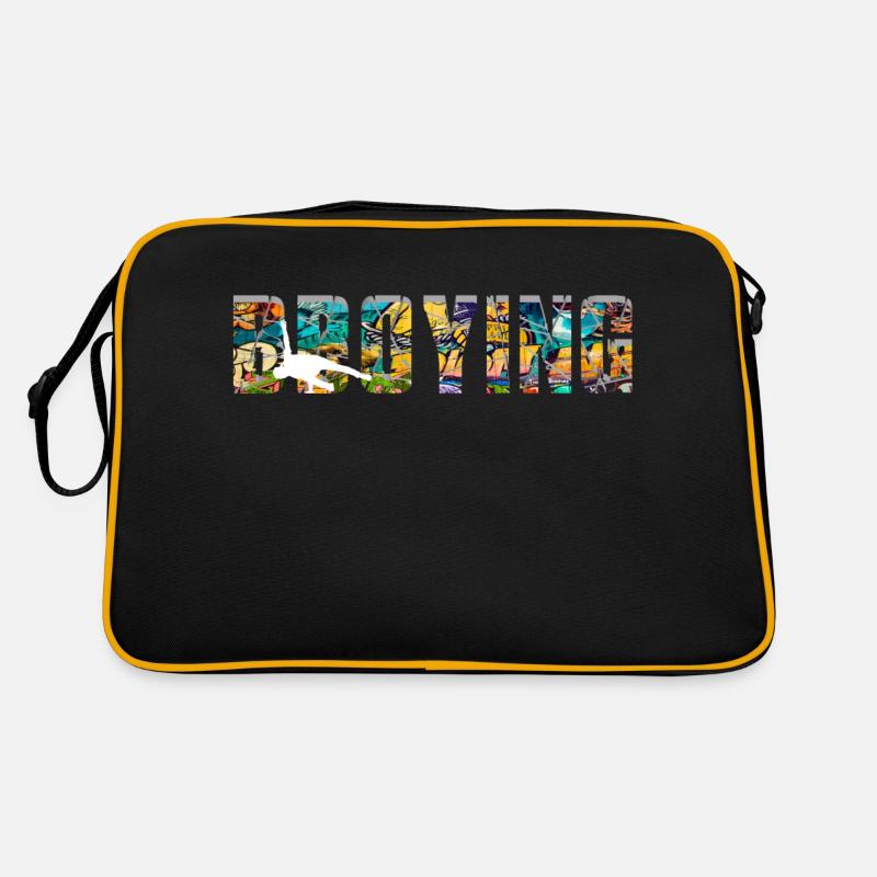 Bboying Breakdance - Retro Tasche - Schwarz/Gold
