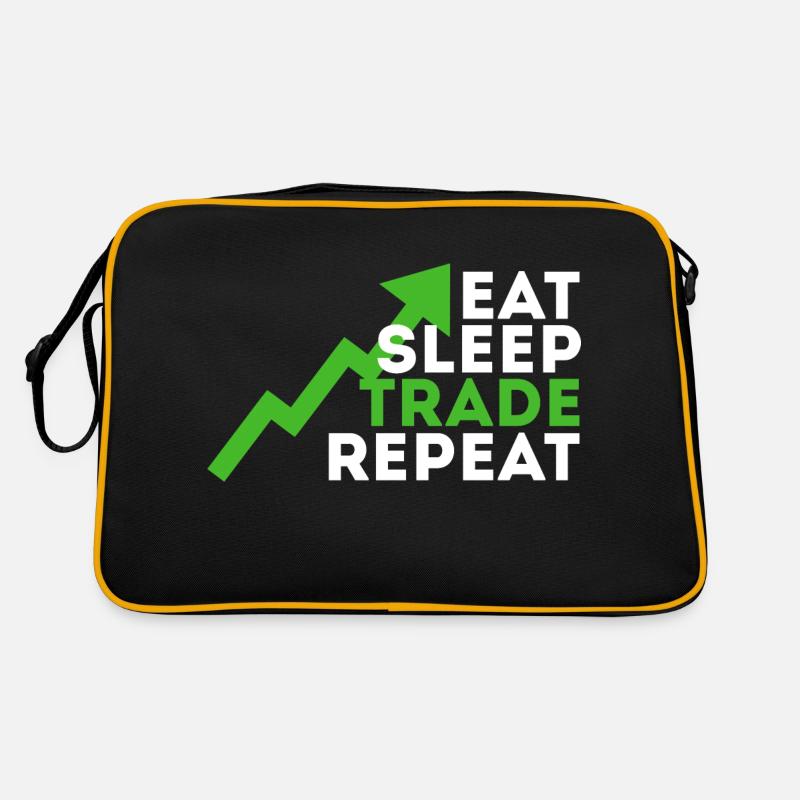 Eat Sleep Trade Repeat Retro Tasche