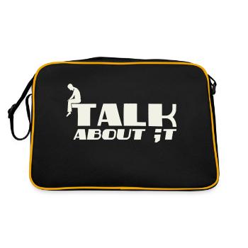 Talk about it - Retro Bag - black/gold - Back
