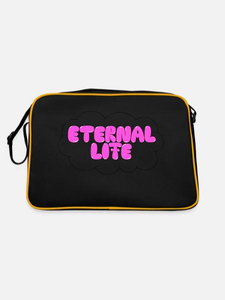 Eternal Life - Retro Bag - black/gold - Back