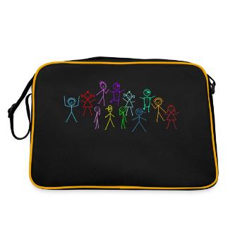 Stickman - Sac Retro - noir/or - Dos