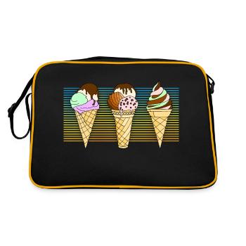 Eis - Retro Tasche - Schwarz/Gold - Hinten
