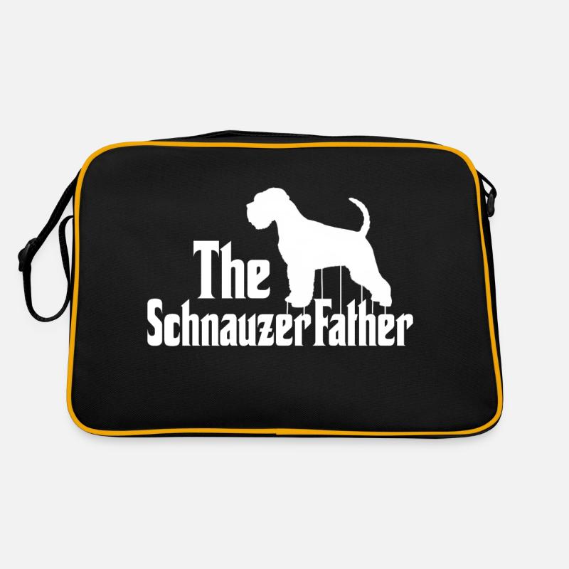 Drôle Schnauzer Master Parodie Schnauzer Géant - Sac Retro - noir/or