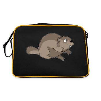 Beaver - Retro Bag - black/gold - Back