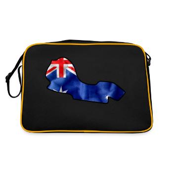 Piste de course australienne avec drapeau - Sac Retro - noir/or - Dos
