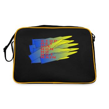 Arrêtez la guerre en Ukraine - Sac Retro - noir/or - Dos