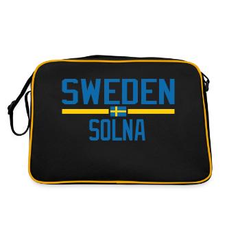 Suède Solna - Sac Retro - noir/or - Dos