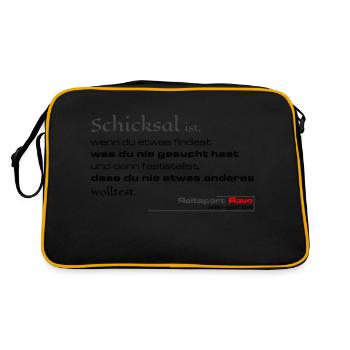 Schicksal ist wenn du etwas findest...... - Retro Tasche - Schwarz/Gold - Hinten