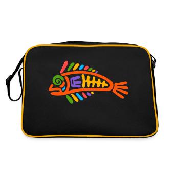 Culture des Incas, poissons - Sac Retro - noir/or - Dos