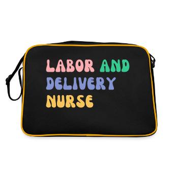Infirmière du travail et de l’accouchement - Sac Retro - noir/or - Dos