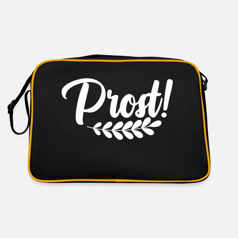 Prost - Retro Tasche - Schwarz/Gold