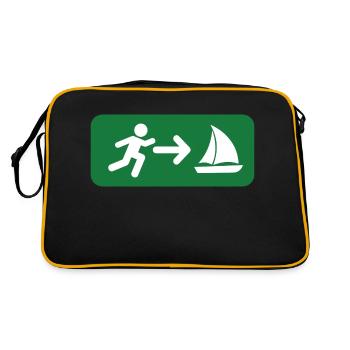 Voile Sports nautiques - Sac Retro - noir/or - Dos