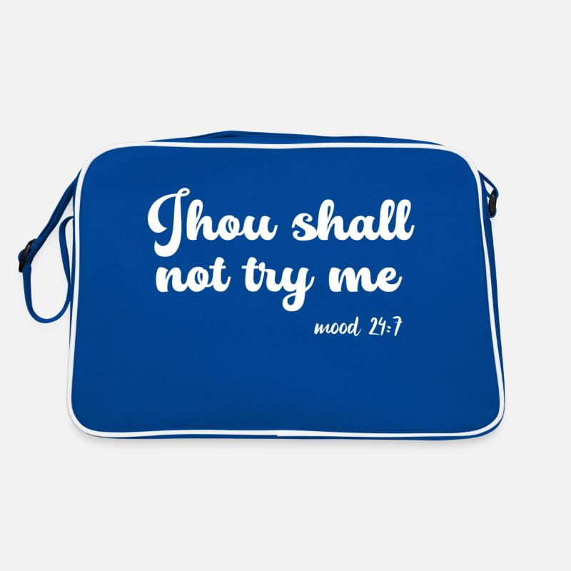 Du sollst mich nicht auf die Probe stellen Retro Tasche
