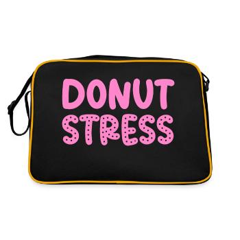 Donut stress donut cool gifts sweet food lover - Sac Retro - noir/or - Dos