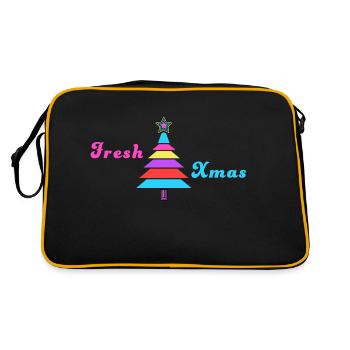 Fresh Noël - Design de Noël des années 80 - Sac Retro - noir/or - Dos
