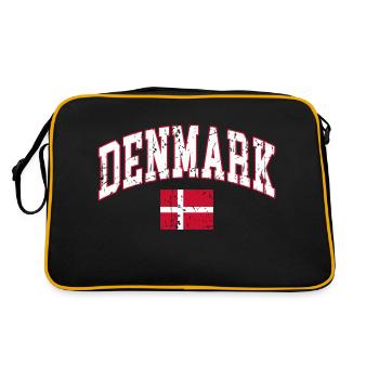 Danemark drapeau Danemark - Sac Retro - noir/or - Dos