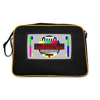 SHUT DOWN BOYCOTT QATAR - Retro Bag - black/gold - Back