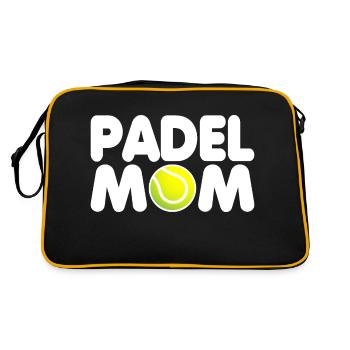 Padel Gift for moms who play padel - Retro Bag - black/gold - Back
