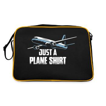Just A Plane Shirt Airline Pilot Aviation - Retro Bag - black/gold - Back