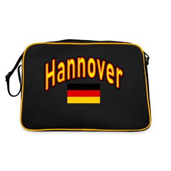 Hanover germany flag - Retro Bag - black/gold - Back