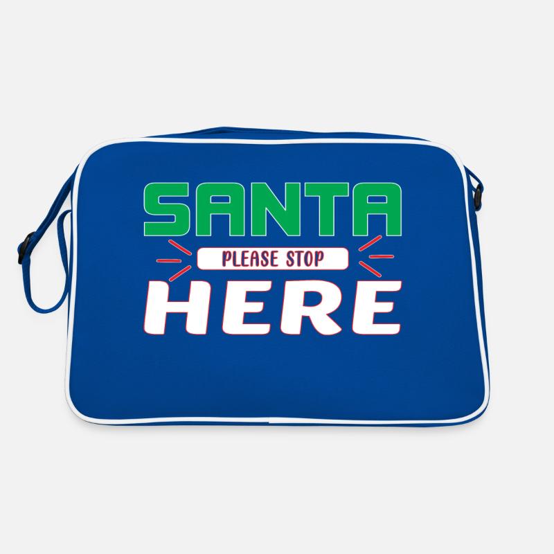 Santa please Stop here Retro Bag