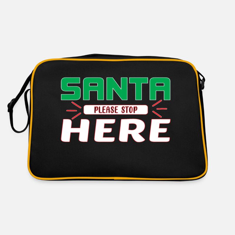 Santa please Stop here Retro Tasche