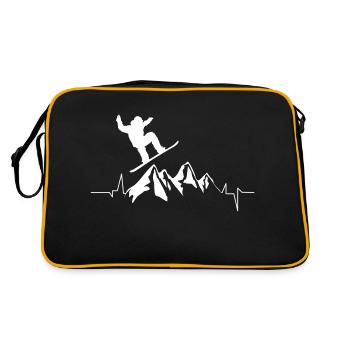 Palpitations cardiaques - Montagne - Snowboard - Sac Retro - noir/or - Dos
